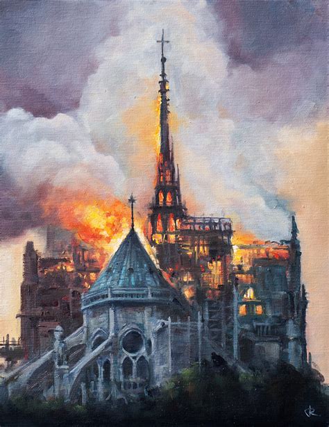 notre-dame fire paintings